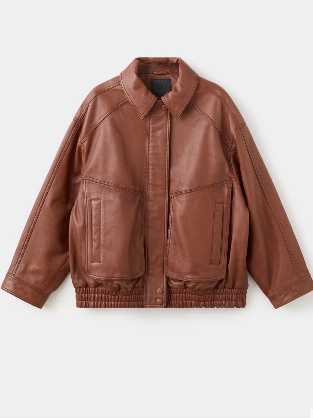 Mango OVERSIZED LEATHER JACKET